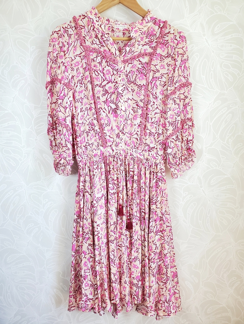 Poupette St Barth Summer Dress Pink Size Large